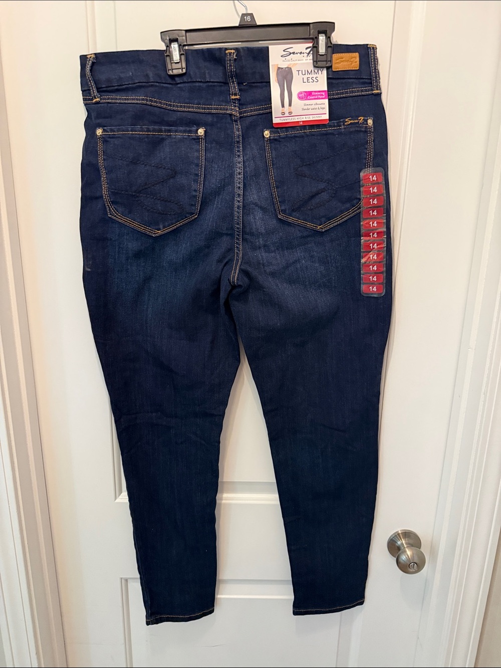 Seven7 Dark Indigo Skinny Jeans - Tummy Less - Picture 3 of 3
